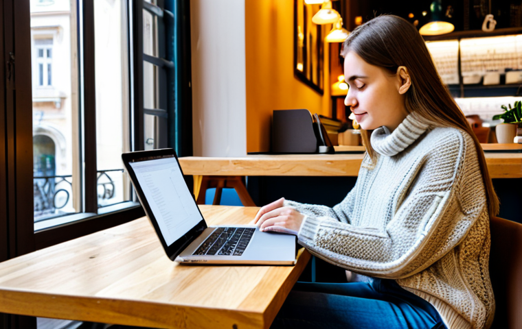 헝가리어 공부 방법 - Immersive Language Learning**

"A young woman sitting in a cozy coffee shop in Budapest, wearing a s...