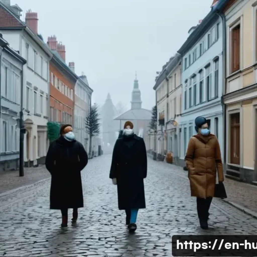 헝가리 코로나 대응 - A serene and empty European old town street during an early pandemic lockdown. Historic, detailed bu...