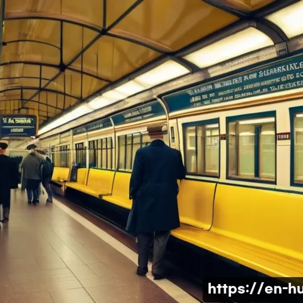 부다페스트 지하철 노선 - A detailed interior view of Budapest&rsquo;s historic M1 Yellow Line metro station featuring vintage tiled...